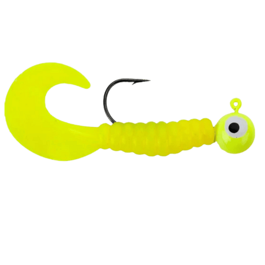 JOHNSON SWIMMING GRUBS FISHING LURE 1/4 OZ YELLOW