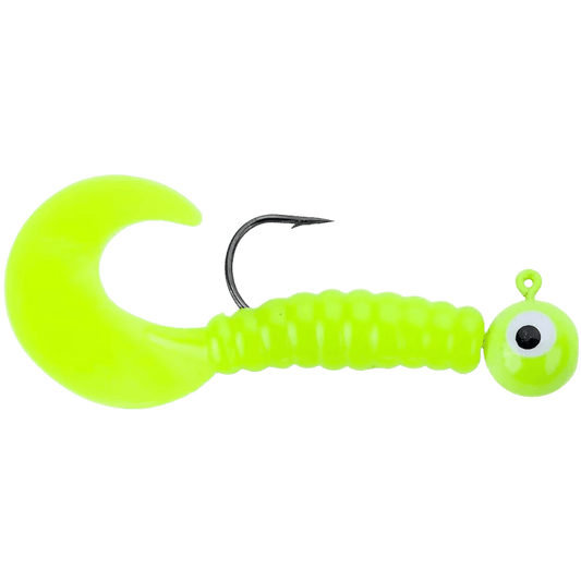 JOHNSON SWIMMING GRUBS FISHING LURE 1/8 OZ CHARTREUSE