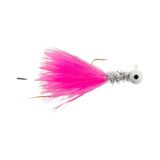 JOHNSON BEETLE BOU 4PK - 1/16OZ - WHITE CHROME TINSEL PINK