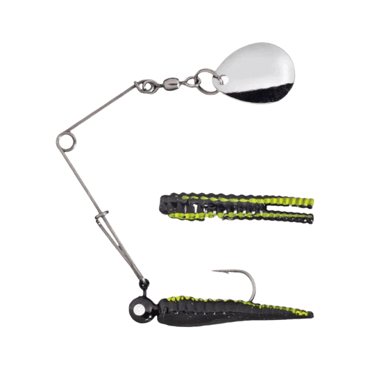 JOHNSON BEETLE 1/4OZ BLACK YELLOW STRIPE SPIN