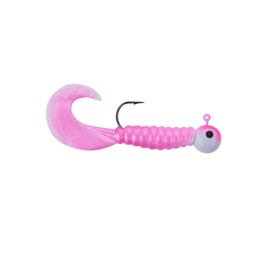 JOHNSON SWIMMING 1/8OZ PINK WHITE GRUBS