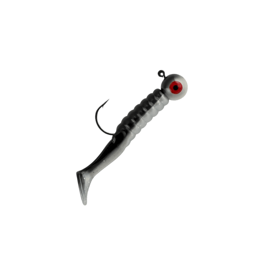 JOHNSON SWIMMING 1/4OZ BLACK SHAD PADDLETAIL