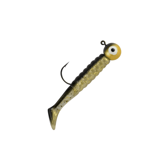 JOHNSON SWIMMING 1/4OZ BLACK GOLD PADDLETAIL