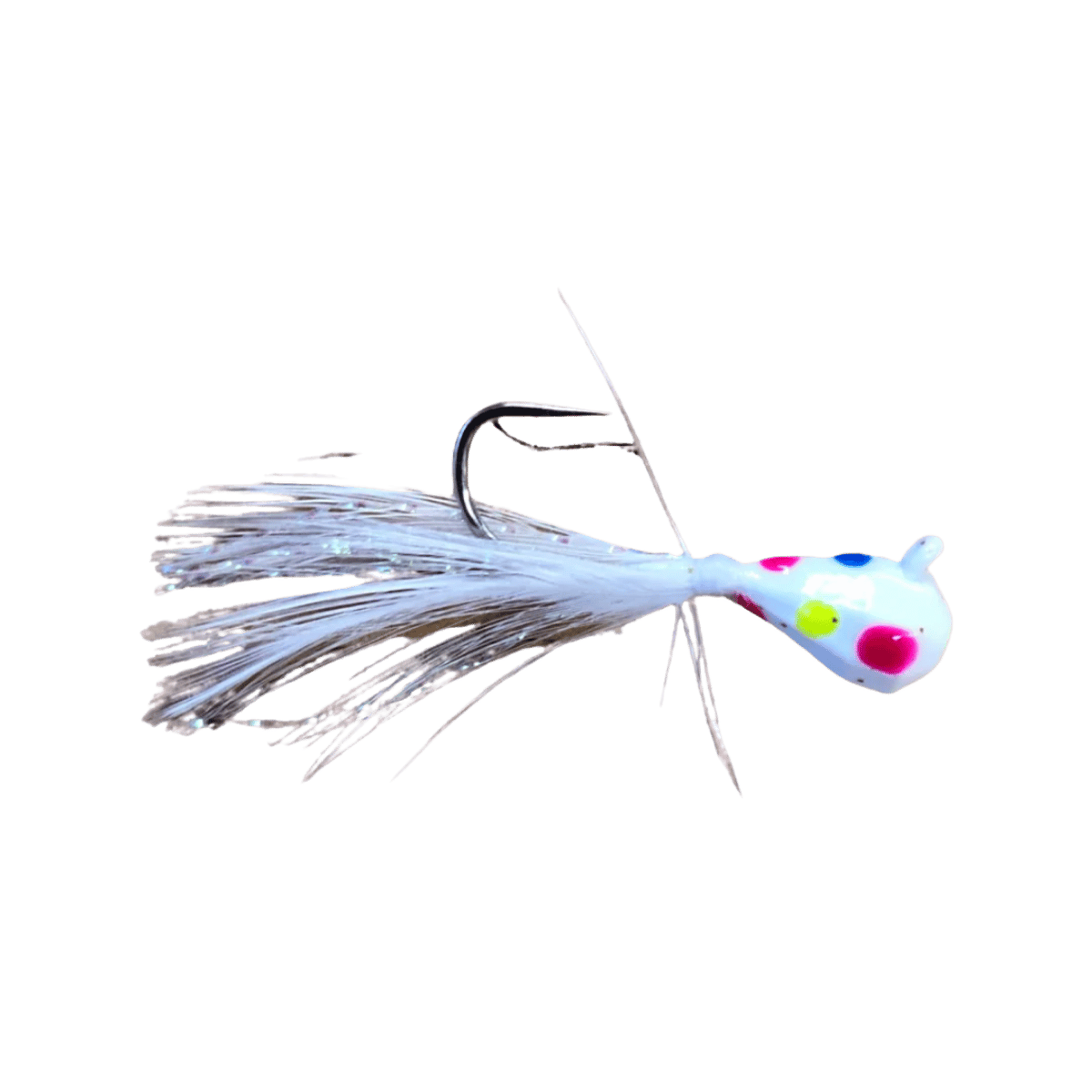 JB LURES DUBL'D TUNGSTEN FEATHER JIG - #8 - WONDERBREAD/GLOW