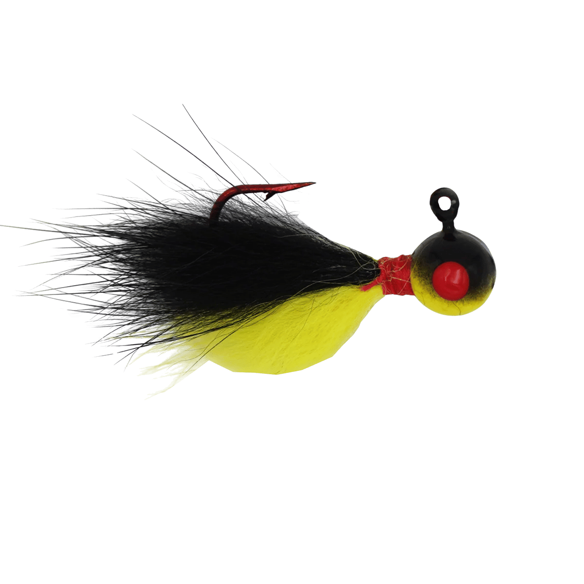 JB LURES RABBIT HAIR JIGS - 2PK -YELLOW BLACK
