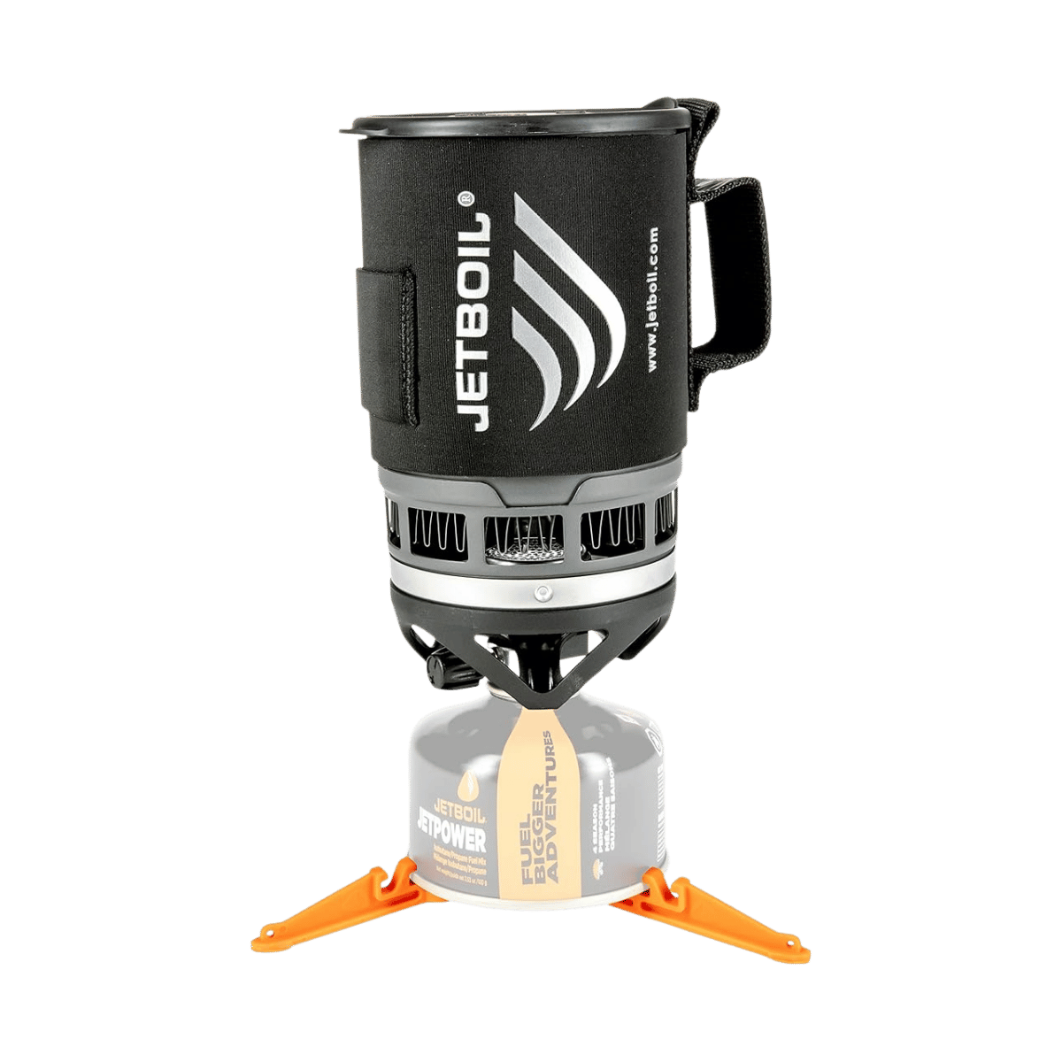 JETBOIL ZIP COOKING SYSTEM - 0.8L - CARBON - FRONT VIEW (ASSEMBLED)