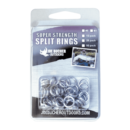 JOE BUCHER SUPER STRENGTH SPLIT RINGS - FRONT VIEW WITH PACKAGE