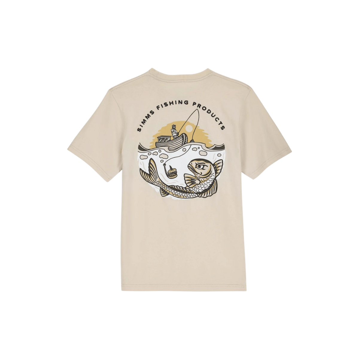 SIMMS K BAITED T-SHIRT - NATURAL - BACK