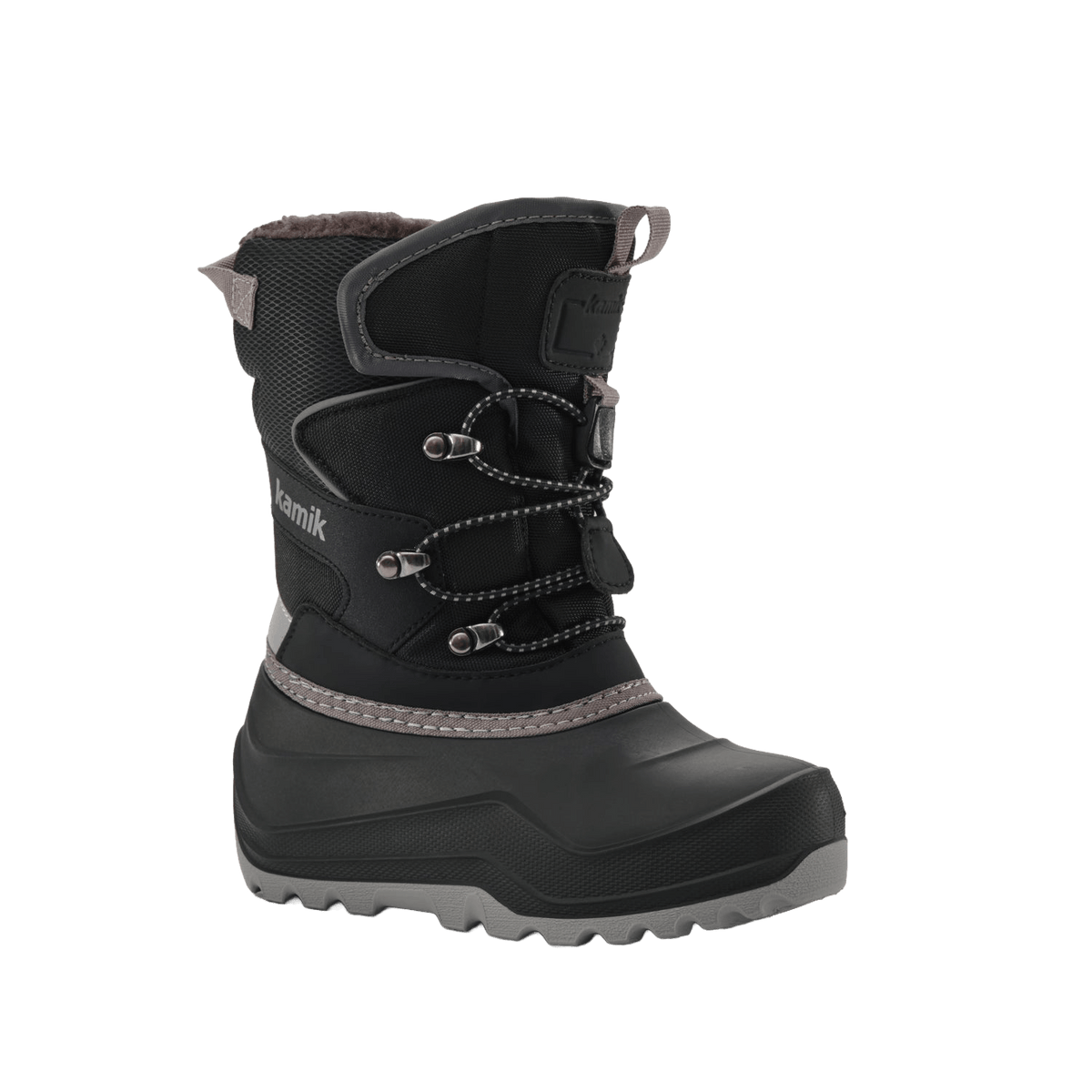 KAMIK YOUTH LUKE EZ -40°F WATER PROOF BOOT- BLACK FRONT