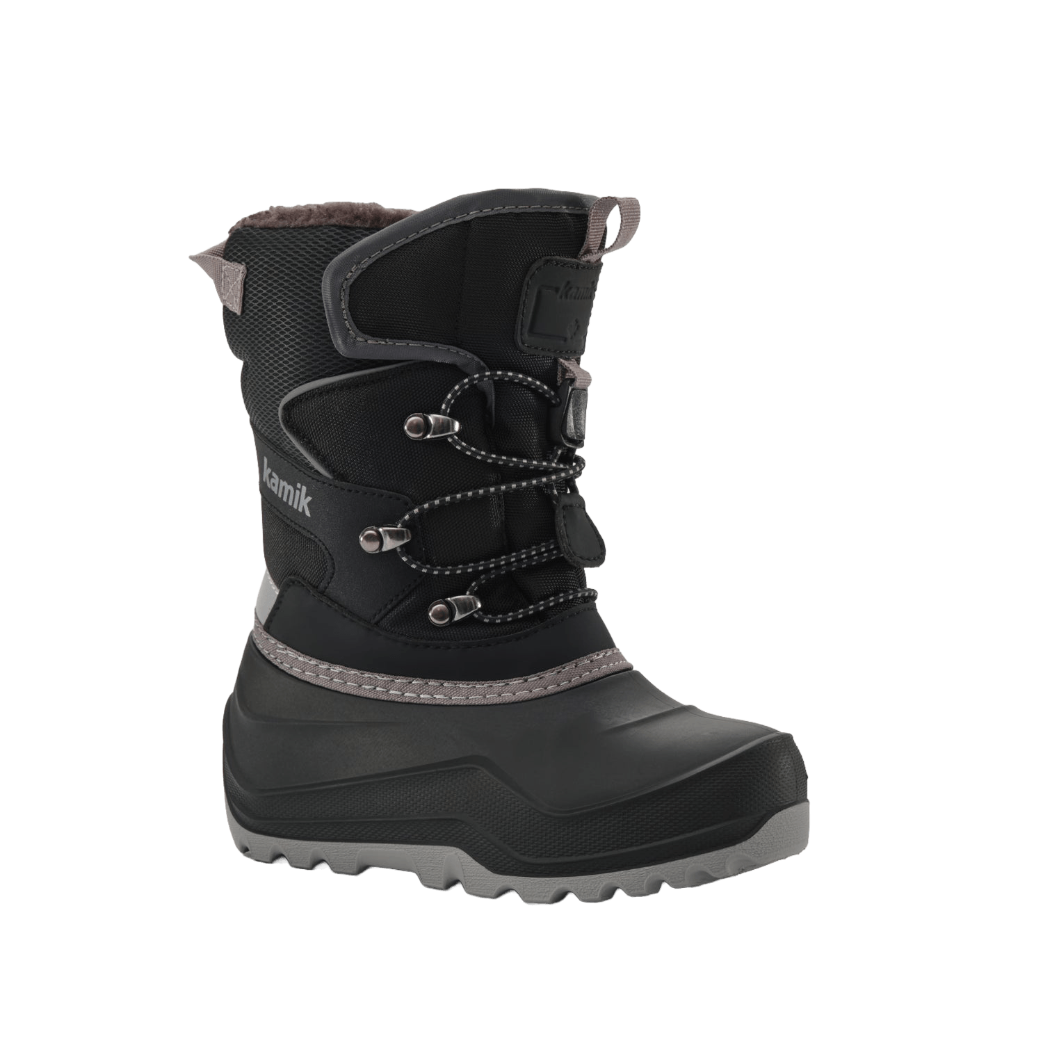 KAMIK YOUTH LUKE EZ -40°F WATER PROOF BOOT- BLACK FRONT