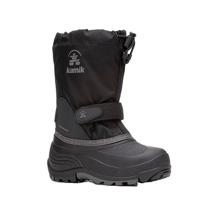 KAMIK YOUTH WATERBUG 5 -40°F WATER PROOF BOOT- BLACK CHARCOAL SIDE