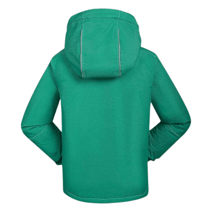 KAMIK HUX SOLID KIDS INSULATED JACKET - MIDNIGHT/GREEN_BACK