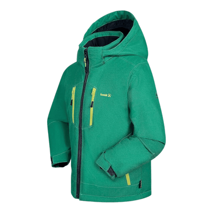 KAMIK HUX SOLID KIDS INSULATED JACKET - MIDNIGHT/GREEN_SIDE