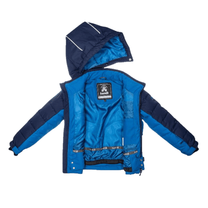 KAMIK KB ANAKIN KIDS WINTER JACKET - SEA/NAVY - FRONT INNER VIEW 