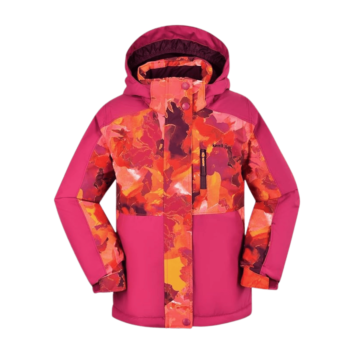 KAMIK MIRABEL -32°C KIDS INSULATED JACKET - MAGENTA_FRONTVIEW