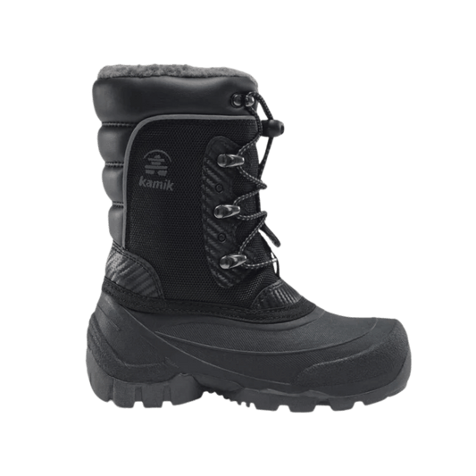 KAMIK LUKE 3 -40°F KIDS INSULATED BOOTS - BLACK - LEFT SIDE
