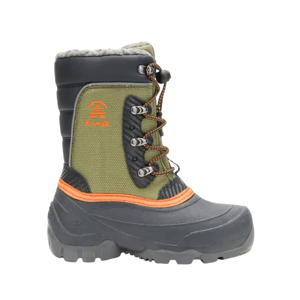 KAMIK LUKE 3 -40°F KIDS INSULATED BOOTS - OLIVE - LEFT VIEW