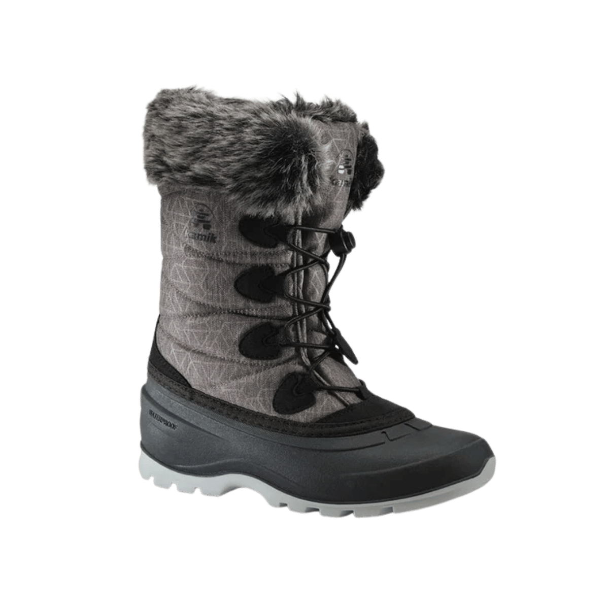 KAMIK WOMEN’S MOMENTUM 3 WINTER BOOTS – DARK GRAY - SIDE VIEW