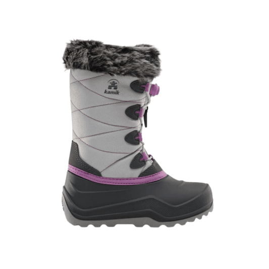 KAMIK_SNOWANGEL_-40_C_CANADIAN_CRAFTED_KIDS_INSULATED_BOOTS_GREY - LEFT SIDE