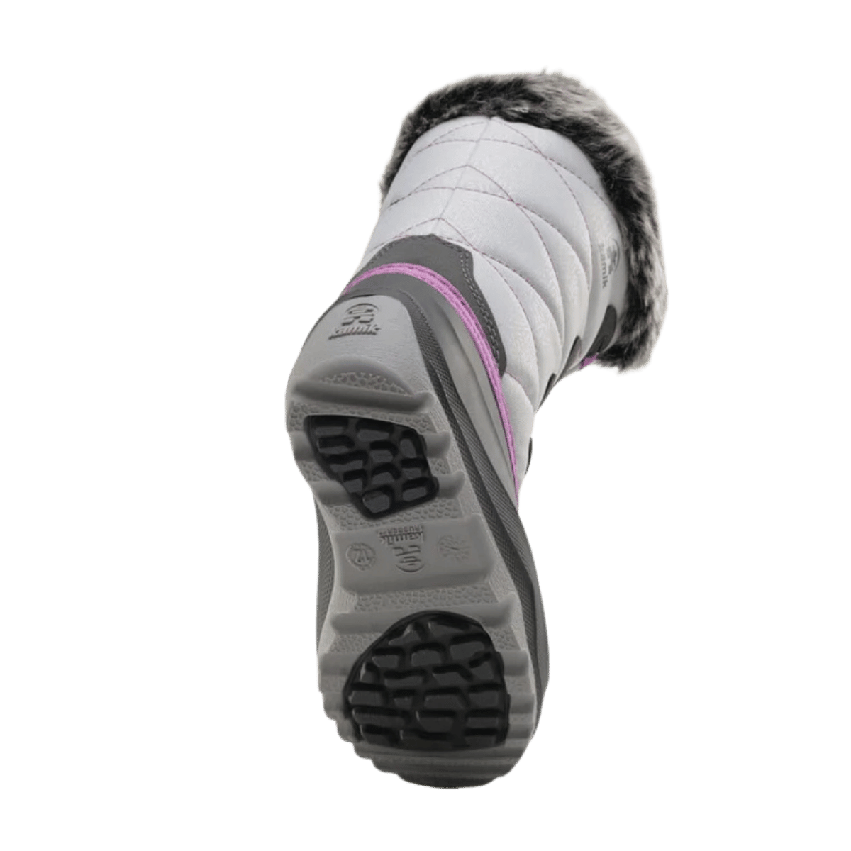 KAMIK_SNOWANGEL_-40_C_CANADIAN_CRAFTED_KIDS_INSULATED_BOOTS_GREY - BOTTOM VIEW