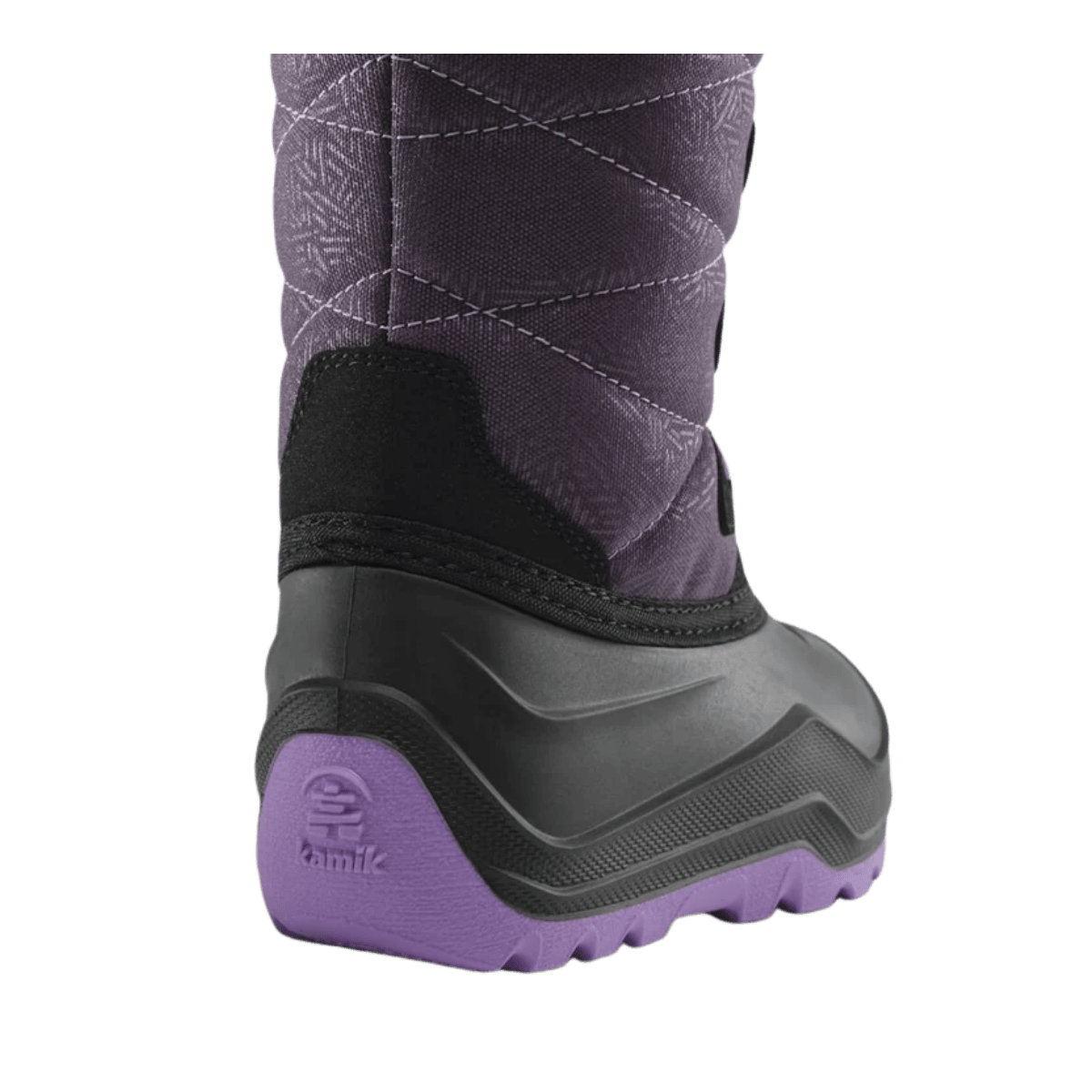 KAMIK SNOWANGEL -40°C CANADIAN YOUTHS' INSULATED BOOTS - BLACKBERRY - BACK CLOSER