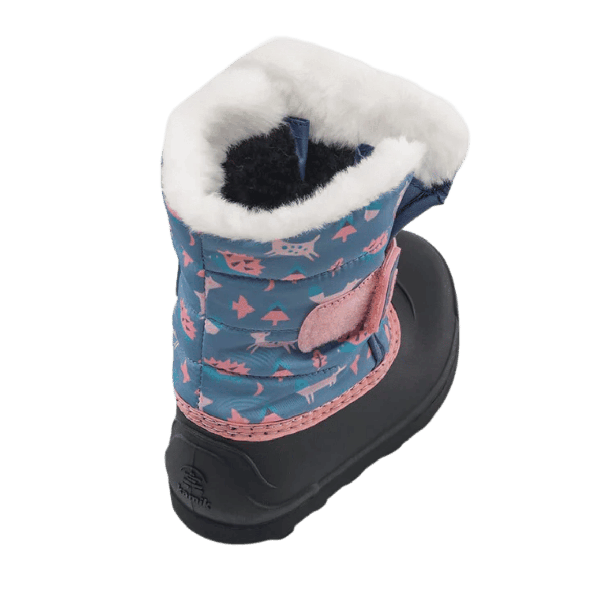 KAMIK TODDLER SNOWBUG 7 F P WINTER BOOTS – MED BLUE - BACK ANGLED VIEW