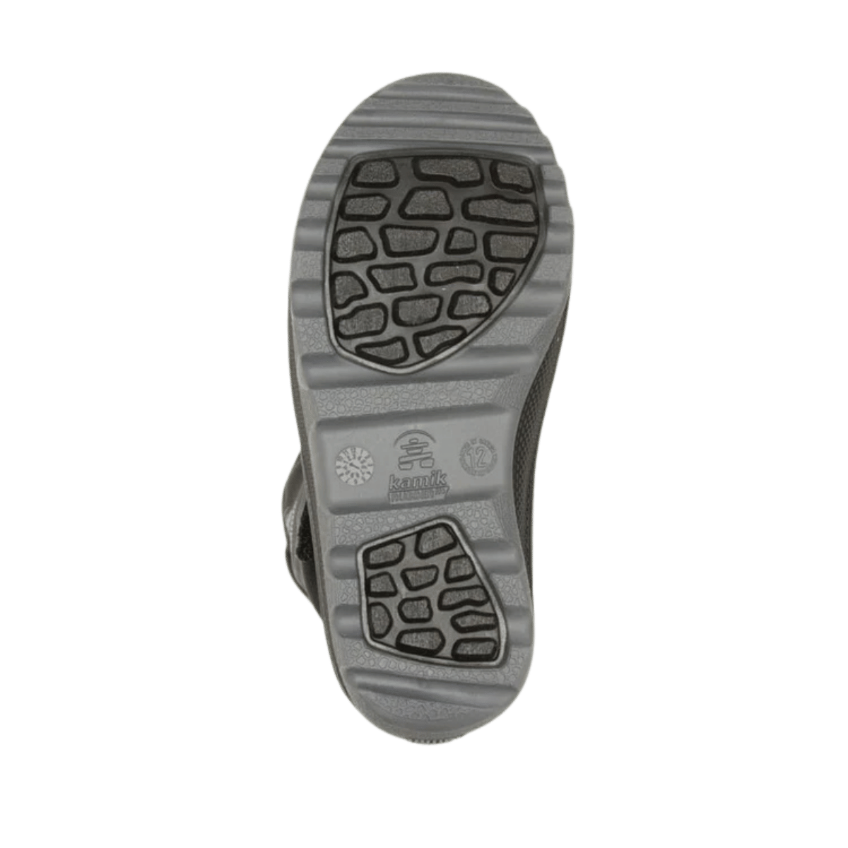 KAMIK SNOWFALL P 2 -40°C KIDS INSULATED BOOTS - BLACK/CHARCOAL - BOTTOM
