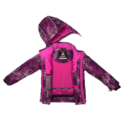 KAMIK TALLIE LEILANI -32°C GIRLS KIDS WINTER JACKET - PLUM/FUSCHIA - FRONT AND INNER
