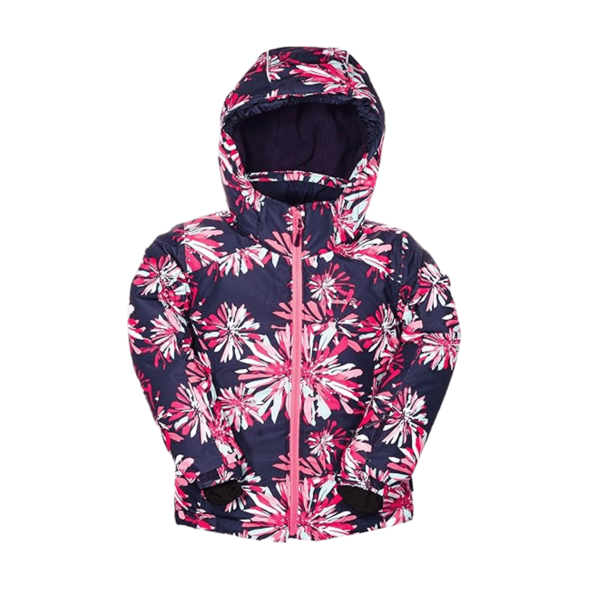 KAMIK TALLIE MARIPOSA AOP GIRL KIDS INSULATED SKI JACKET - NAVY - FRONT VIEW