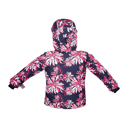 KAMIK TALLIE MARIPOSA AOP GIRL KIDS INSULATED SKI JACKET - NAVY - BACK VIEW