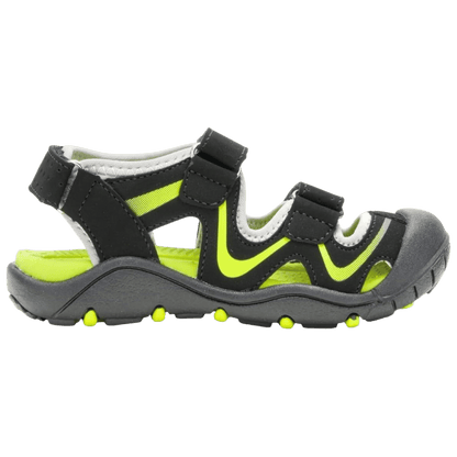 KAMIK WANDER KIDS SANDAL - BLACK/LIME - LEFT SIDE