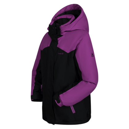 KAMIK EVIE INSULATED KIDS WINTER JACKET FOR GIRLS - BLACK/ORCHID_SIDEVIEW