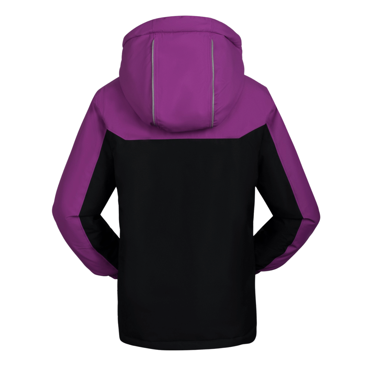 KAMIK EVIE INSULATED KIDS WINTER JACKET FOR GIRLS - BLACK/ORCHID_BACKVIEW