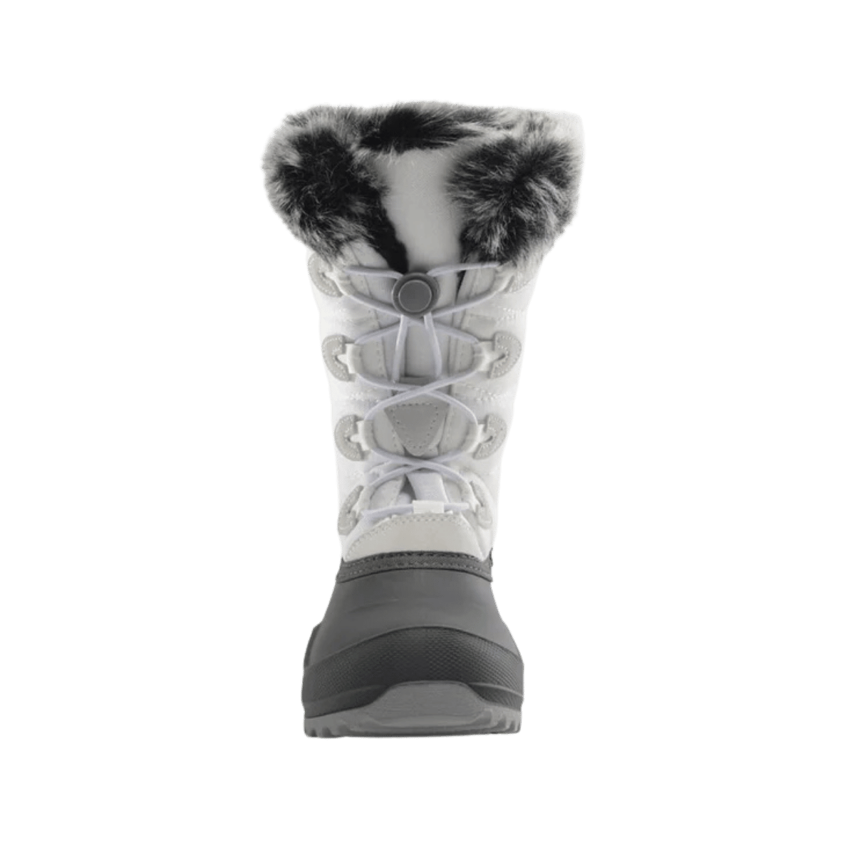 KAMIK SNOWANGEL -40°C KIDS INSULATED BOOTS - WHITE/BLACK_FRONTVIEW