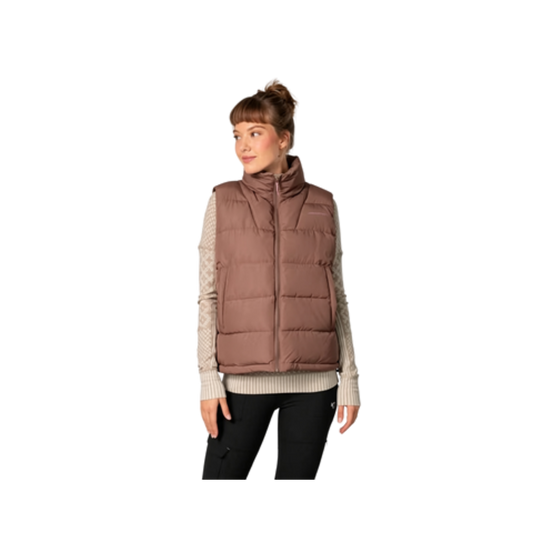 KARI TRAA W LINN VEST COCOA POWDER