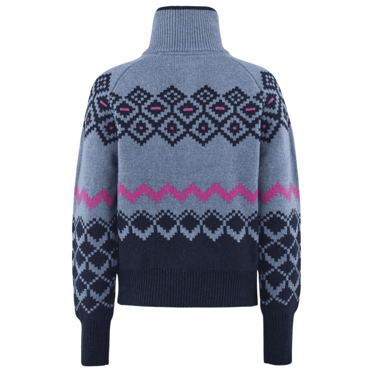 KARI TRAA WOMEN'S AGNES KNIT HALF ZIP PULLOVER - SAIL_BACK ANGLE