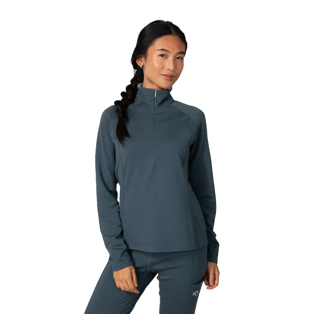 KARI TRAA WOMEN'S NOVA HALF ZIP- DARK STEEL