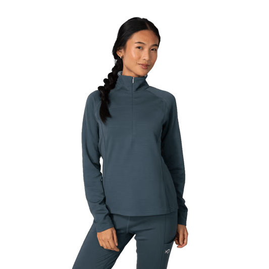 KARI TRAA WOMEN'S NOVA HALF ZIP- DARK STEEL