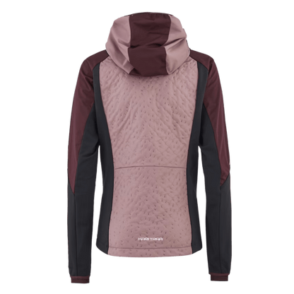KARI TRAA TIRILL 2.0 HOODED WOMENS JACKET TAUPE_BACK ANGLE