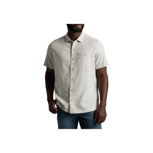 KUHL MEN'S KASTAWAY SHORT SLEEVE - FEATHER GREY - FRONT VIEW