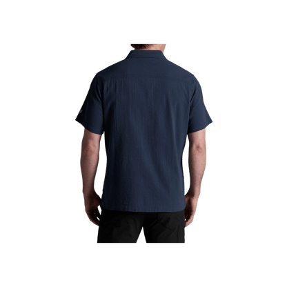 KUHL MEN'S KASTAWAY SHORT SLEEVE - PIRATE BLUE - BACK VIEW
