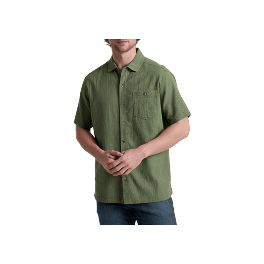 KUHL MEN'S KASTAWAY SHORT SLEEVE - SLATE GREEN - FRONT VIEW