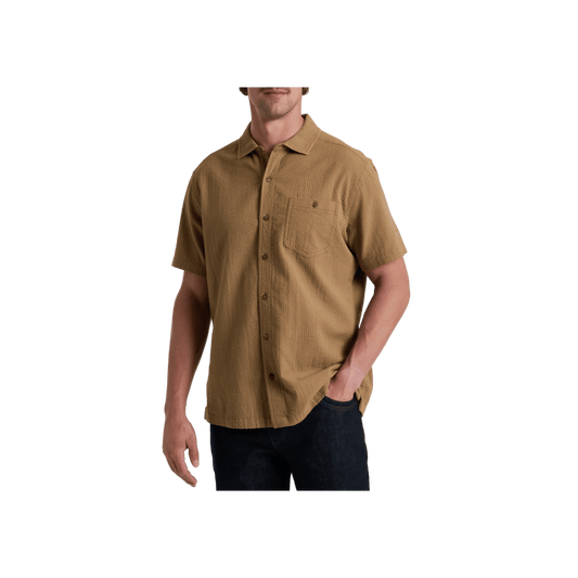 KUHL MEN'S KASTAWAY SHORT SLEEVE - DESERT SAND - FRONT VIEW
