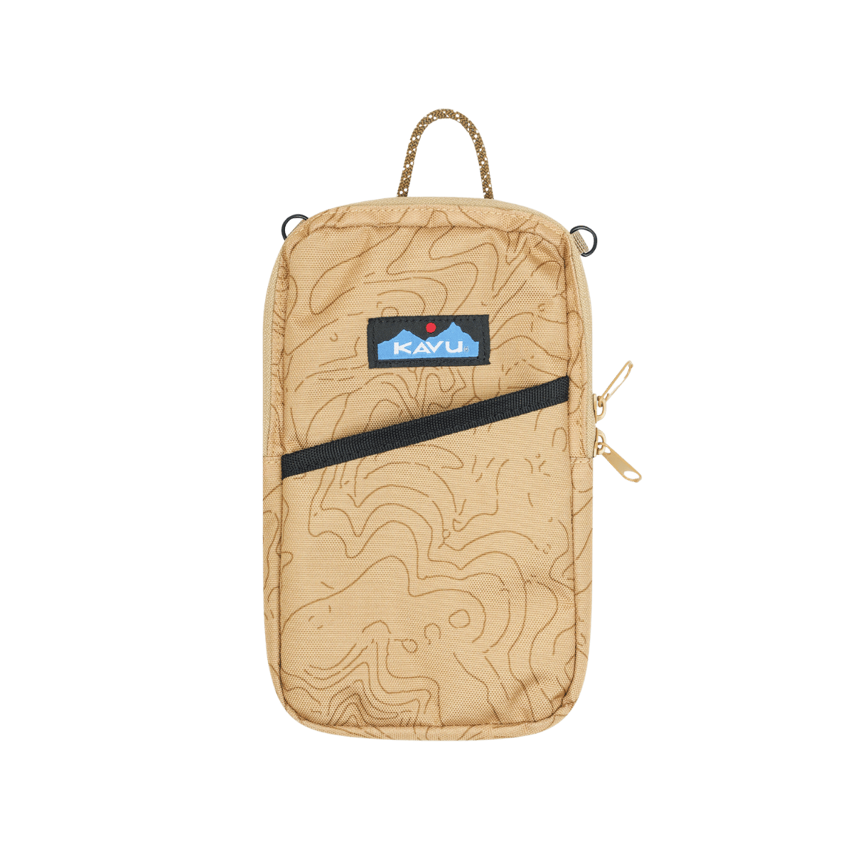 KAVU ESSENTIAL CASE, TERRAIN TOPO, FRONT ANGLE, LOGO