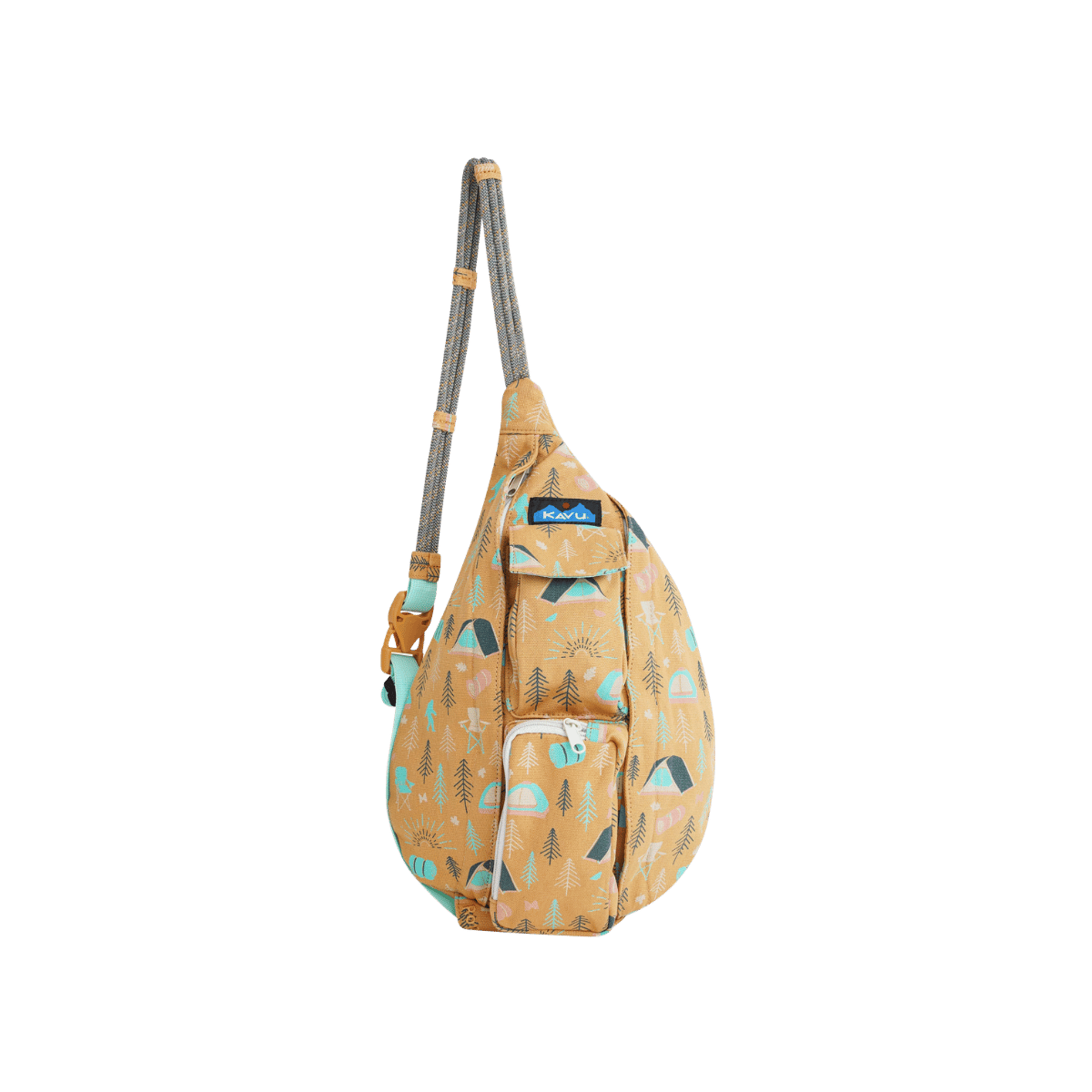KAVU MINI ROPE BAG, CAMP VIBES, FRONT ANGLE