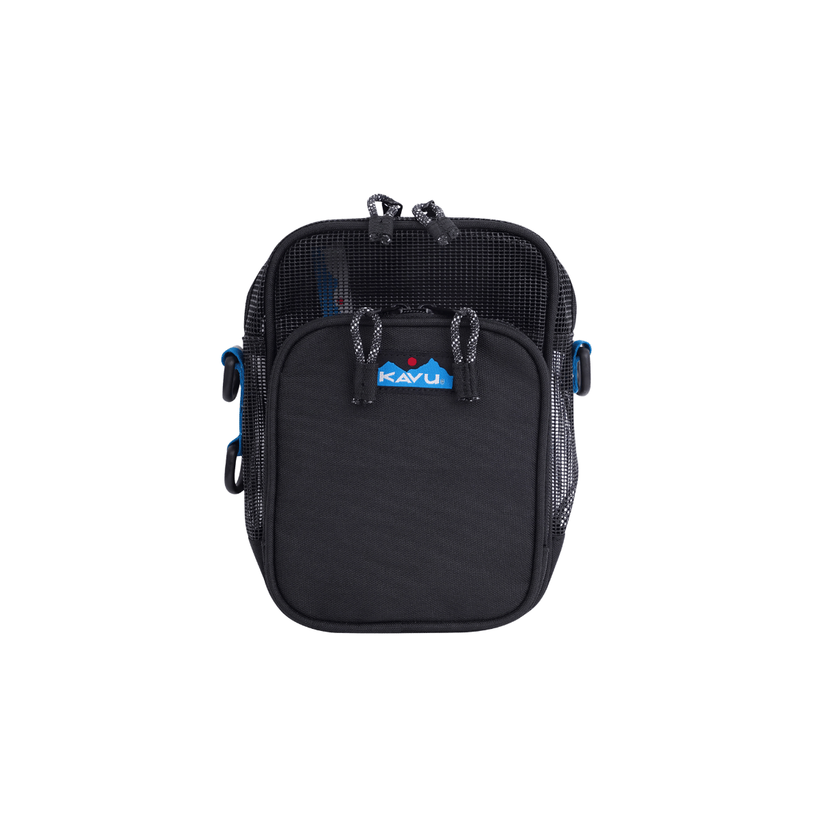 KAVU ON THE MOVE, BLACK, FRONT ANGLE, LOGO