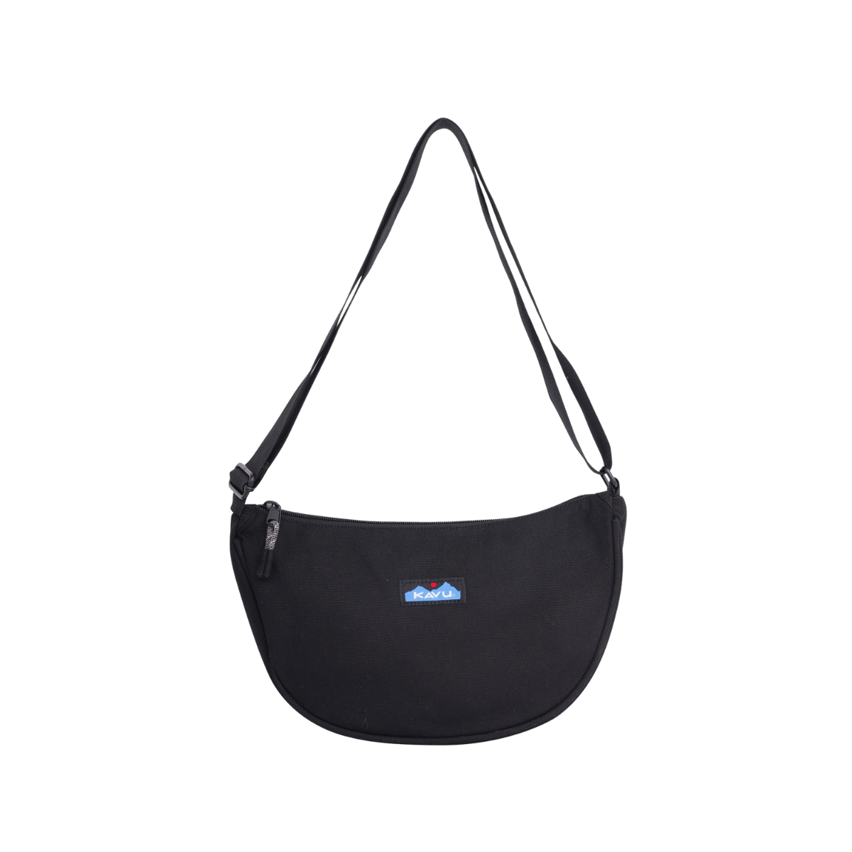 KAVU SADDLE SATCHEL BLACK, FRONT ANGLE