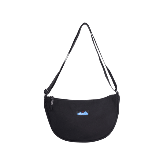 KAVU SADDLE SATCHEL BLACK, FRONT ANGLE