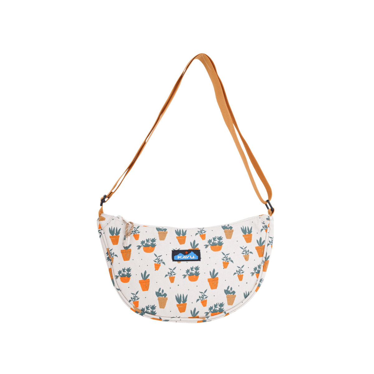 KAVU SADDLE SATCHEL POTTED PLANTS, FRONT ANGLE