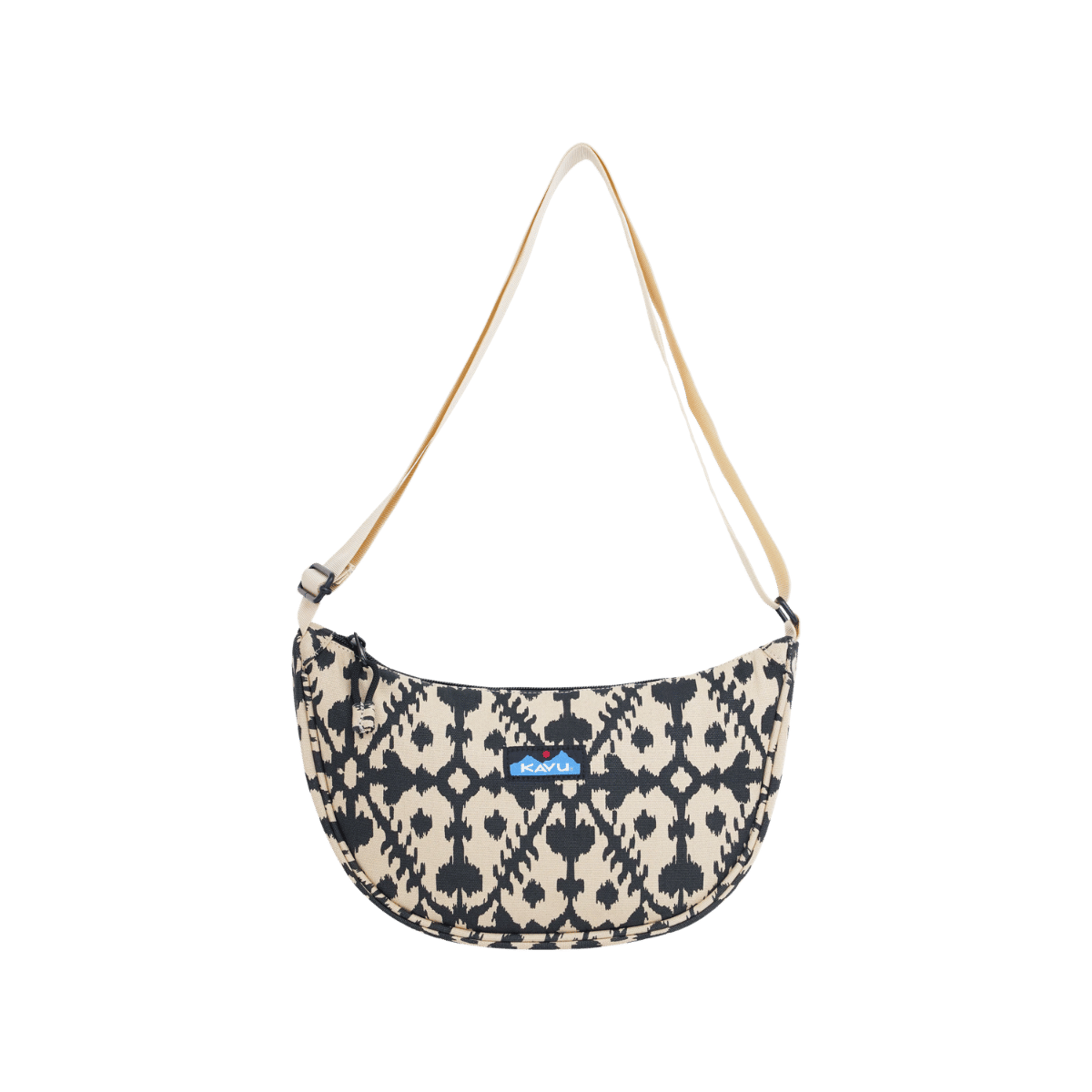 KAVU SADDLE SATCHEL SAND BLOTS, FRONT ANGLE